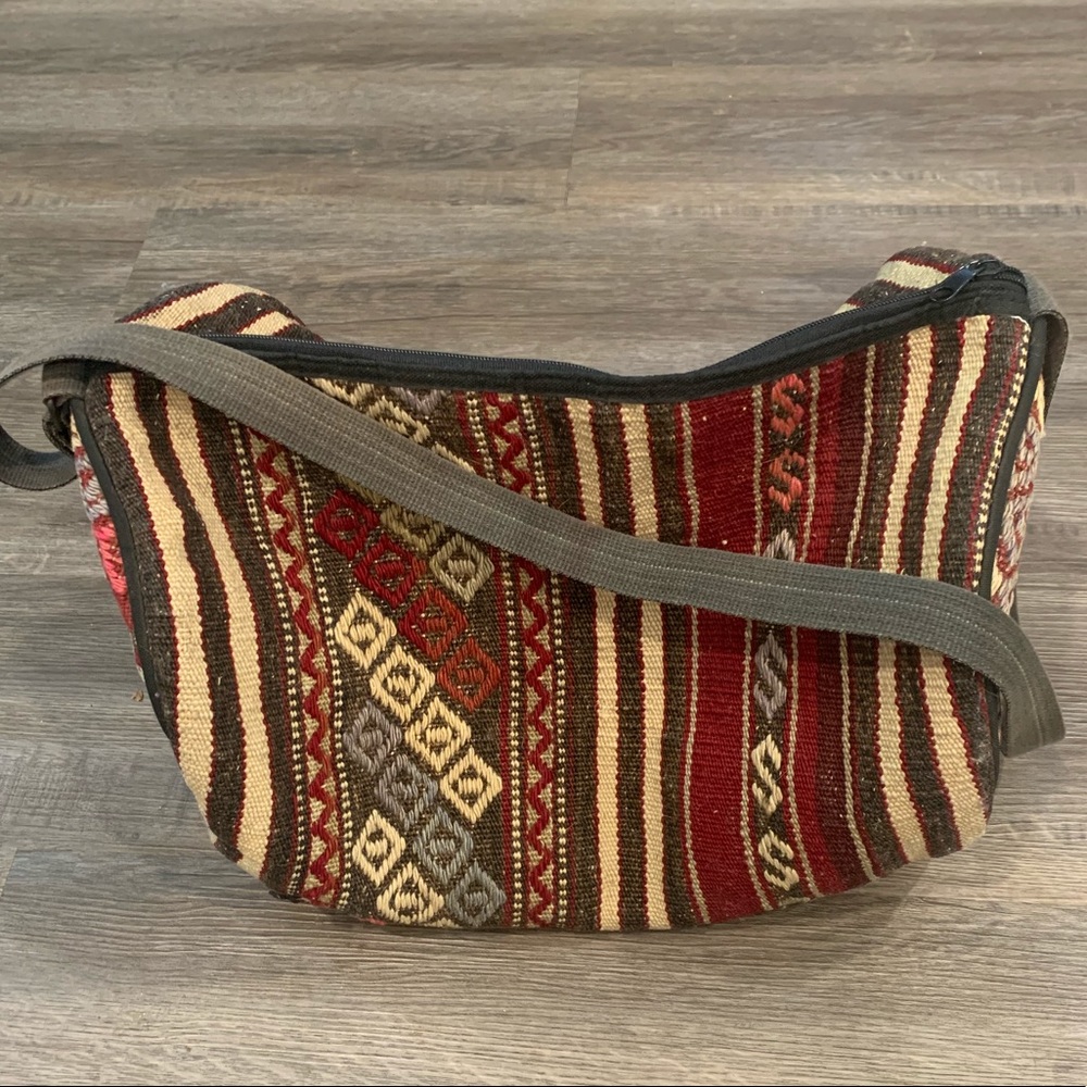 Like New Boho Embroidered Weekender/duffle bag